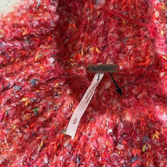 NWOT Free People Star Dust Pullover Long Sleeves Mock Neck Slouchy S Textured - Picture 9 of 13